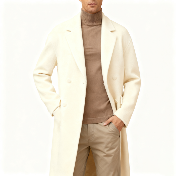 Cream Oversized Wool Coat